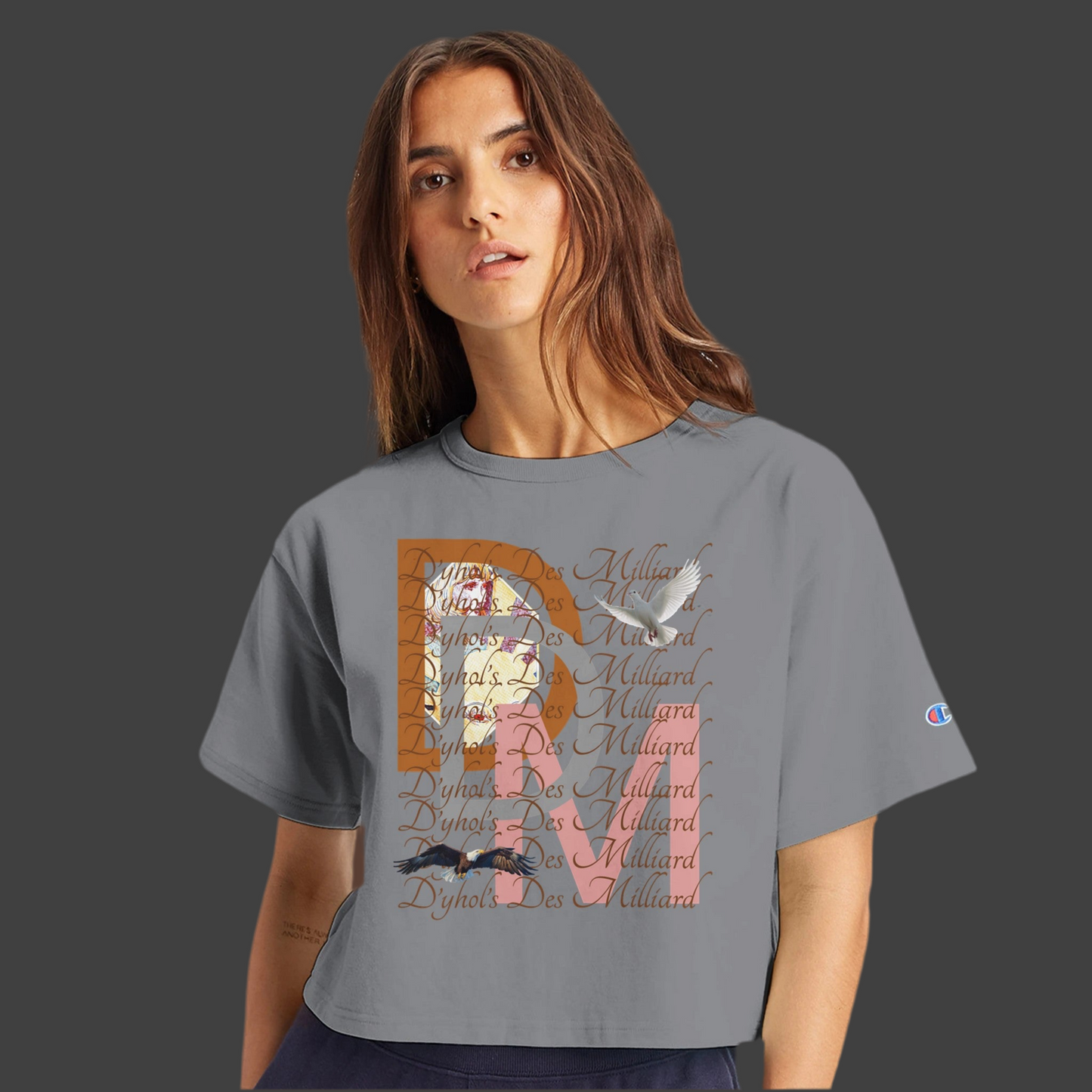 D’yhol’s Des Milliard Cropped Heritage Crewneck T-Shirt ( D.D.M Special ( Champion Edition )