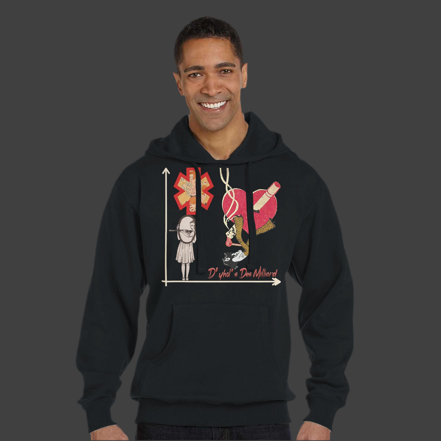 D’yhol’s Des Milliard Unisex Pullover Hoodie Special Edition ( G.O.A.T )