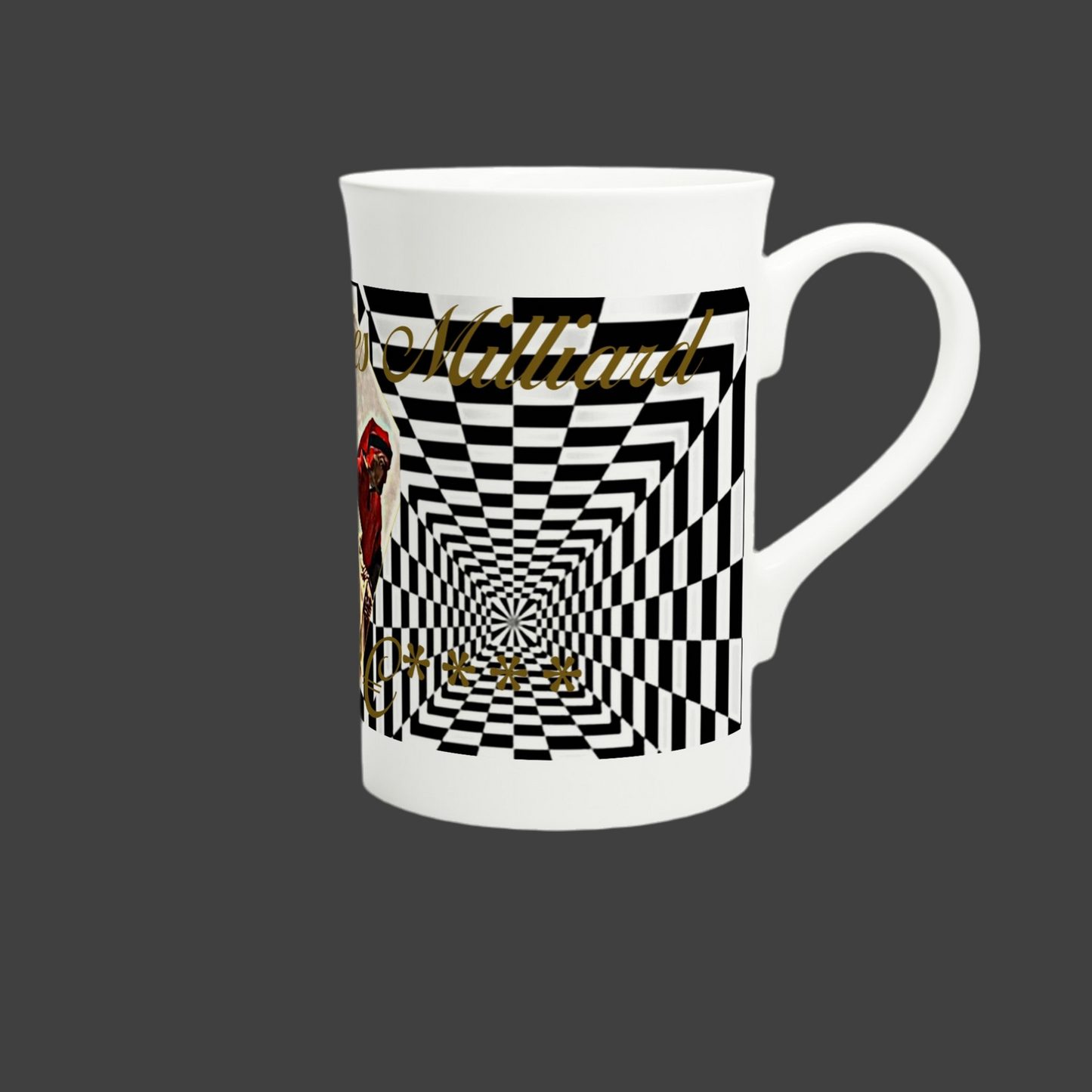 D’yhol’s Des Milliard 10oz of 100% Fine Porcelain slim mug special edition    ( Liquid Gold )