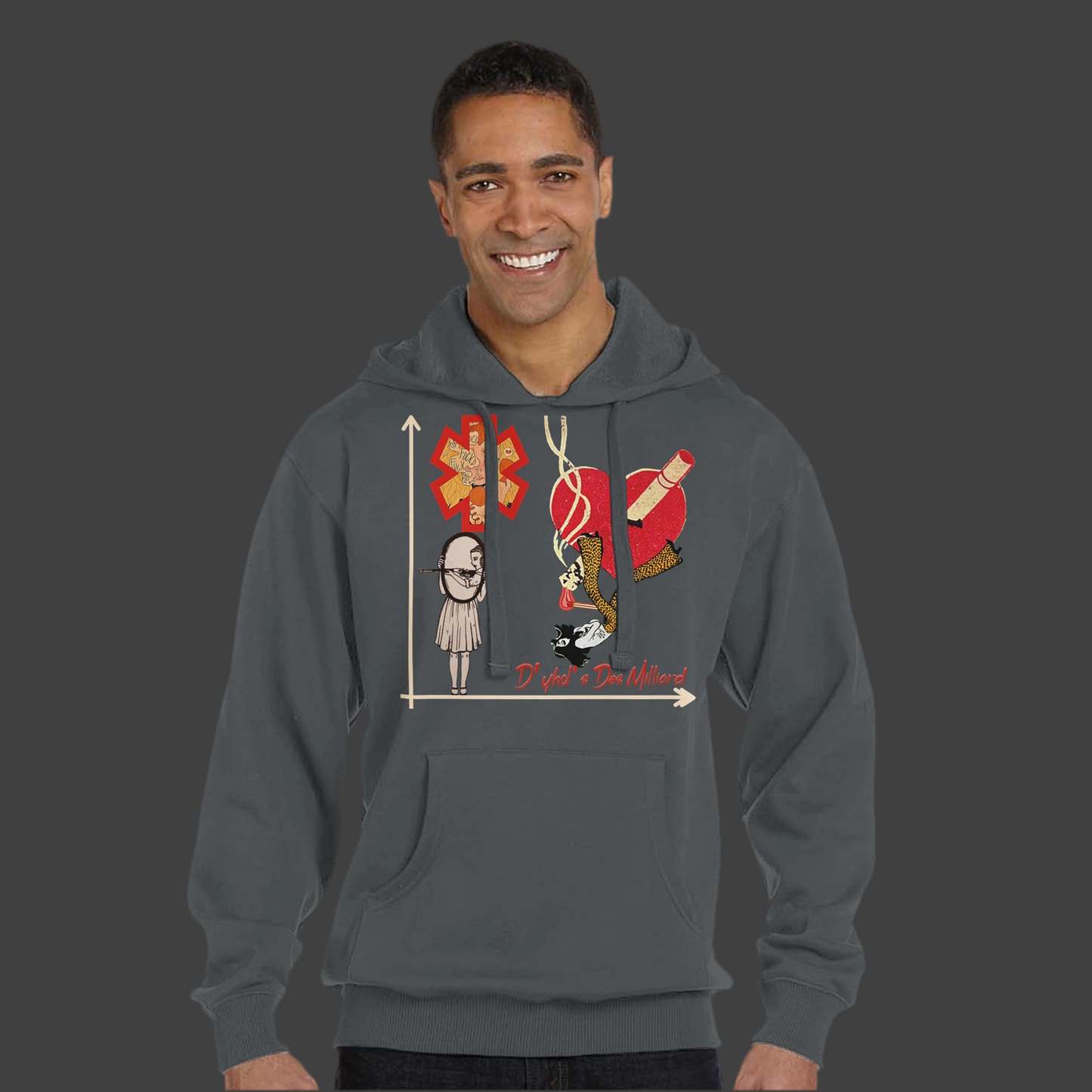 D’yhol’s Des Milliard Unisex Pullover Hoodie Special Edition ( G.O.A.T )