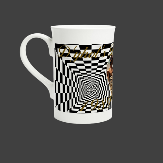 D’yhol’s Des Milliard 10oz of 100% Fine Porcelain slim mug special edition    ( Liquid Gold )